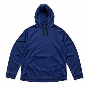 Nike Dri-FIT Hoodie Mens Large Bold Navy Blue Pullover Sweatshirt Swoosh‎